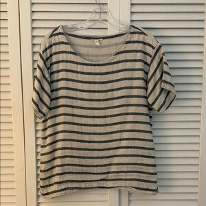 Eileen Fisher Striped Linen Top